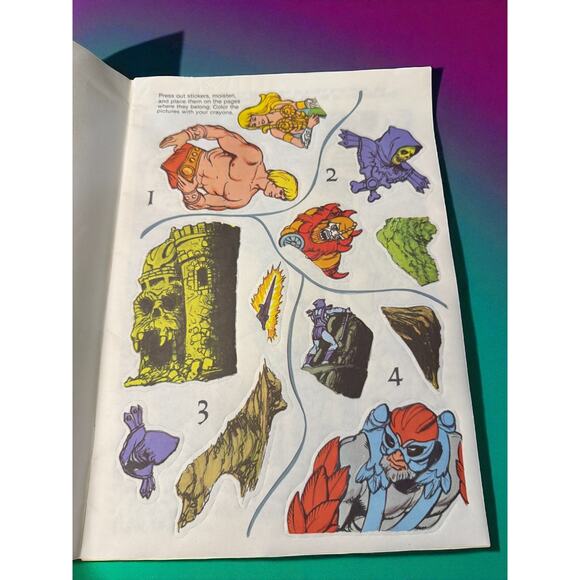 Masters of the Universe Sticker Fun Book Whitman 1980s He-Man MOTU Unused - Picture 3 of 5